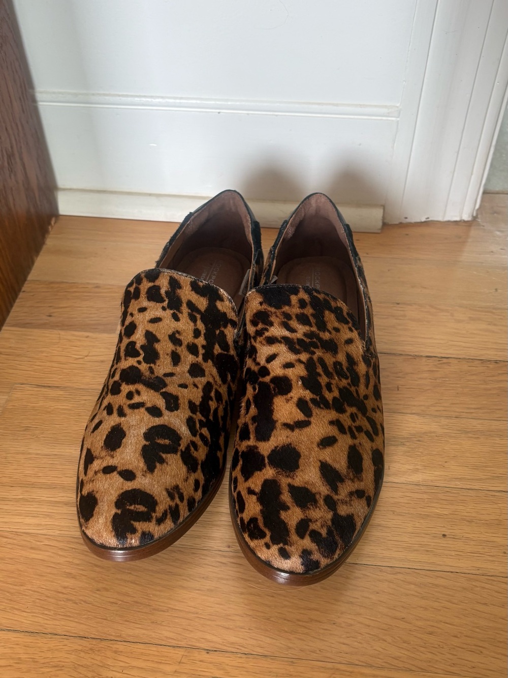 Leopard Print Calf-Hair Loafers - Women